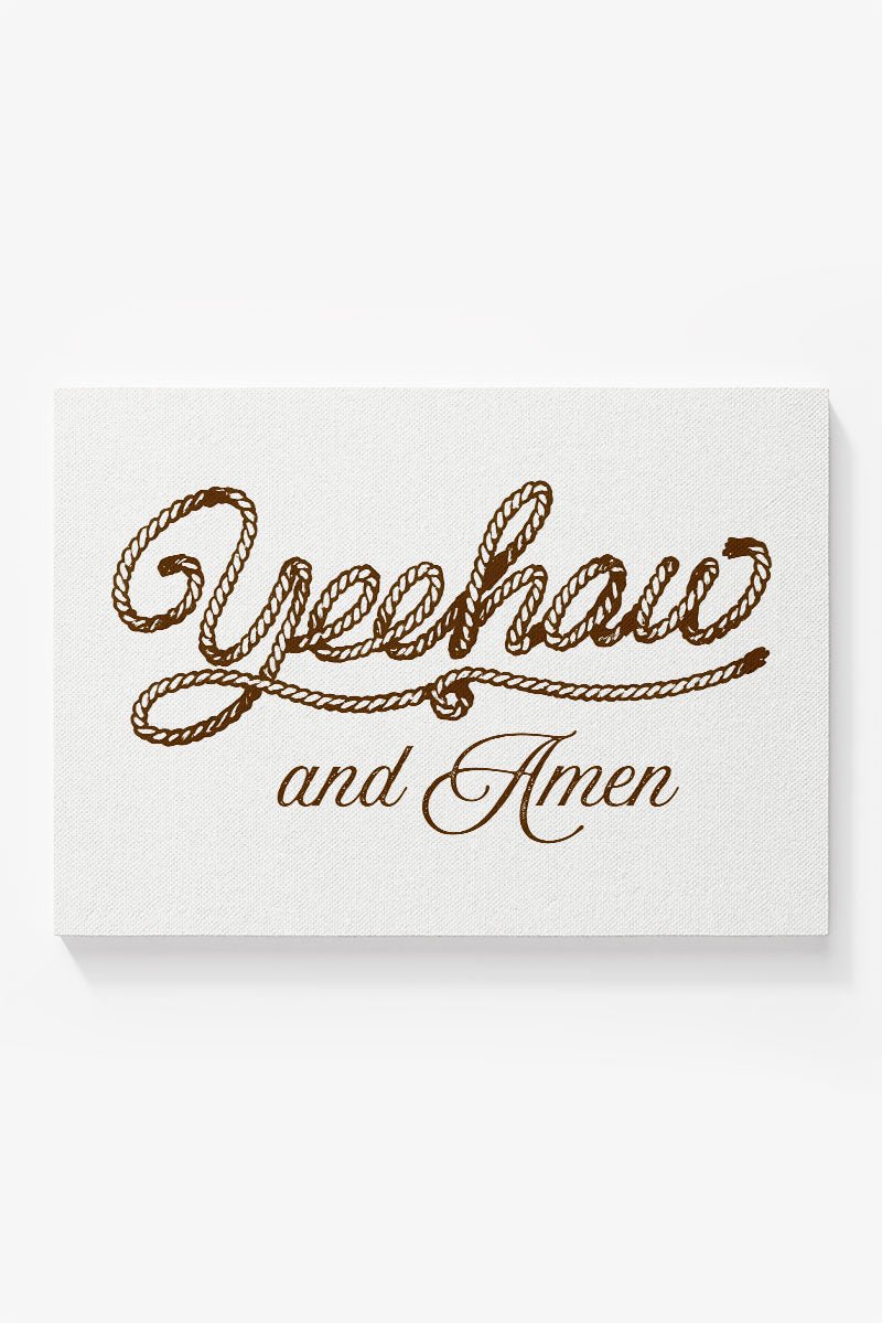 Yeehaw & Amen Ready To Frame Canvas Print - Wholesale Accessory Market