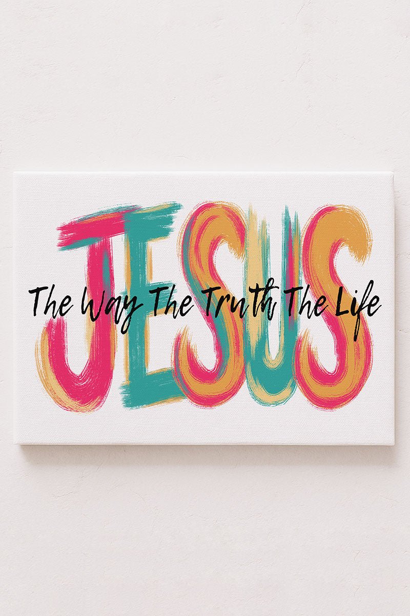 Brushstroke Jesus Stretched Canvas Print - Wholesale Accessory Market