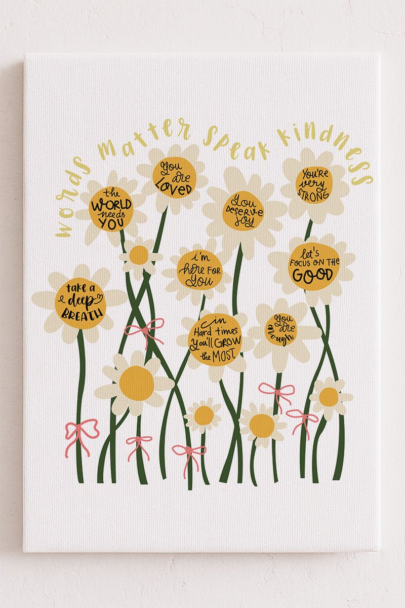 Words Matter Stretched Canvas Print - Wholesale Accessory Market