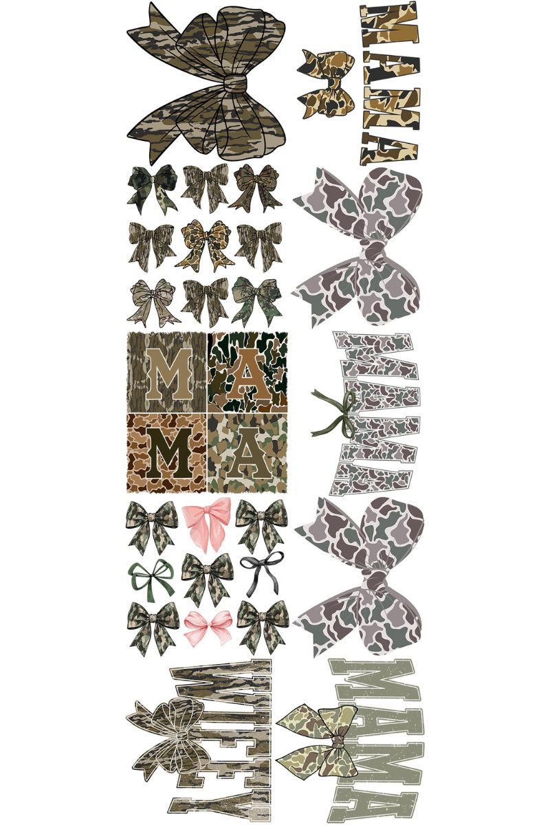 22 x 60 Camo Pre - Made T-Shirt Gang Sheet - Wholesale Accessory Market