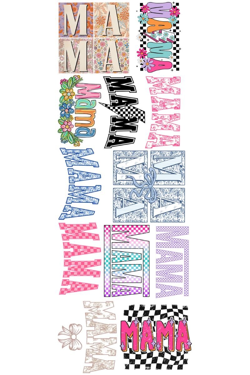 22 x 60 Mama Pre - Made T-Shirt Gang Sheet - Wholesale Accessory Market
