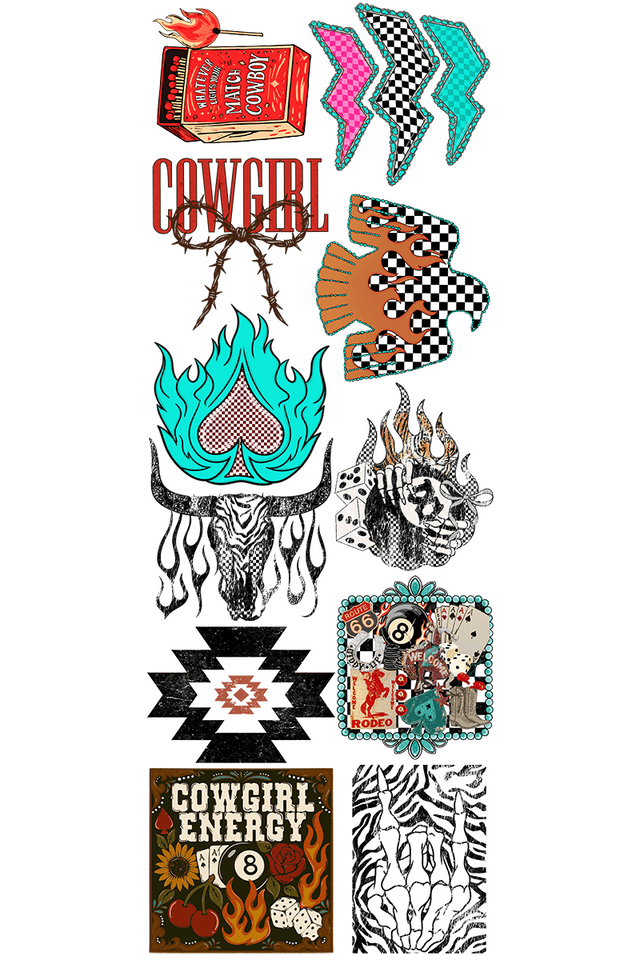22 x 60 Western Pre - Made T-Shirt Gang Sheet - Wholesale Accessory Market
