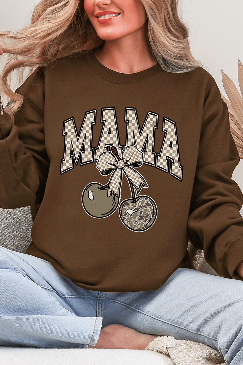 Cherry Luxe Mama Ecosmart Crewneck Sweatshirt - Wholesale Accessory Market