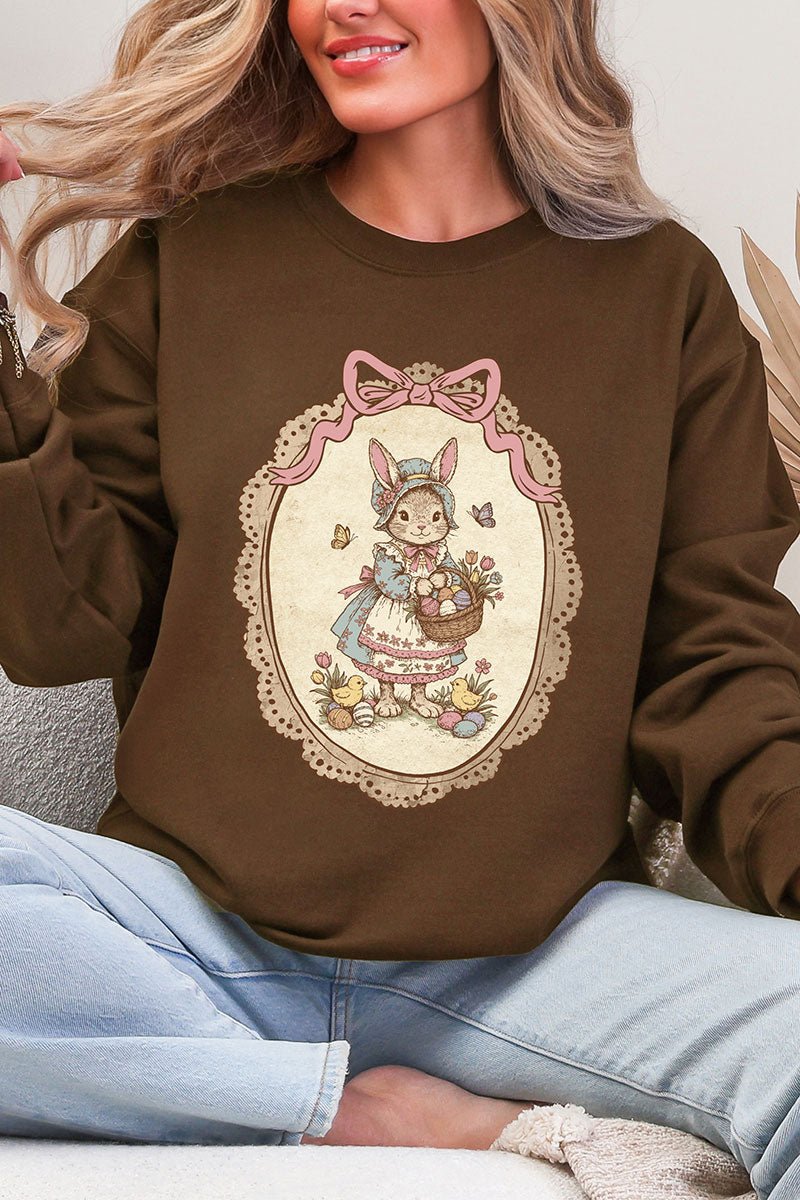 Easter Belle Spring Bunny Ecosmart Crewneck Sweatshirt - Wholesale Accessory Market