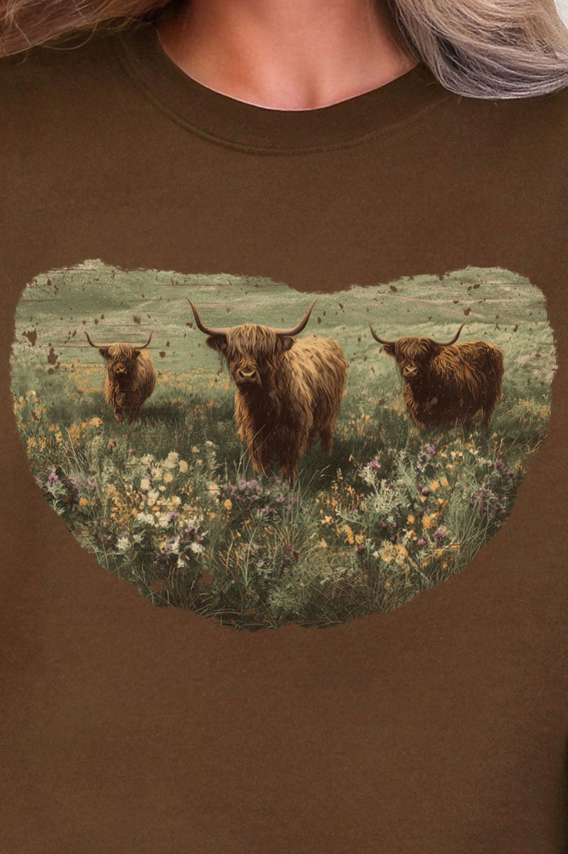 Highland Herd Ecosmart Crewneck Sweatshirt - Wholesale Accessory Market