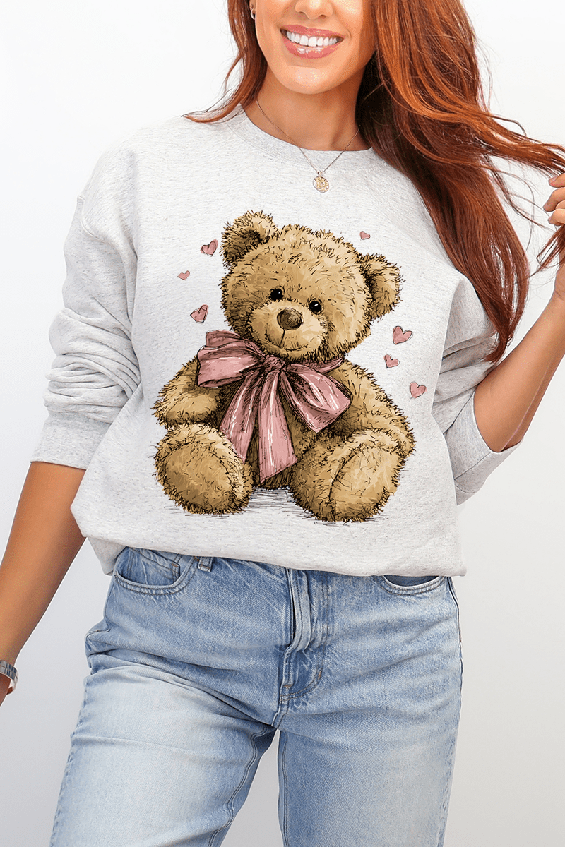Be Mine Bear Ecosmart Crewneck Sweatshirt - Wholesale Accessory Market