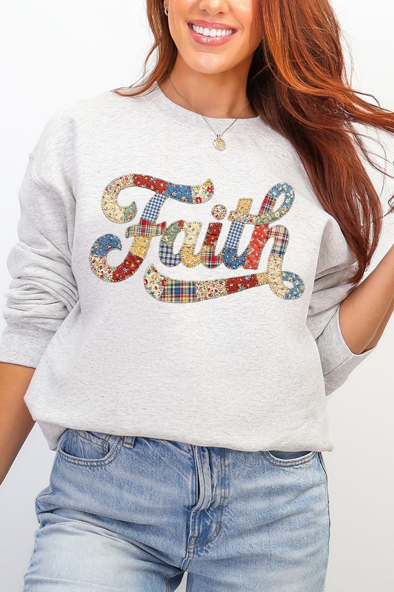 Faith Sewn Sweet Ecosmart Crewneck Sweatshirt - Wholesale Accessory Market