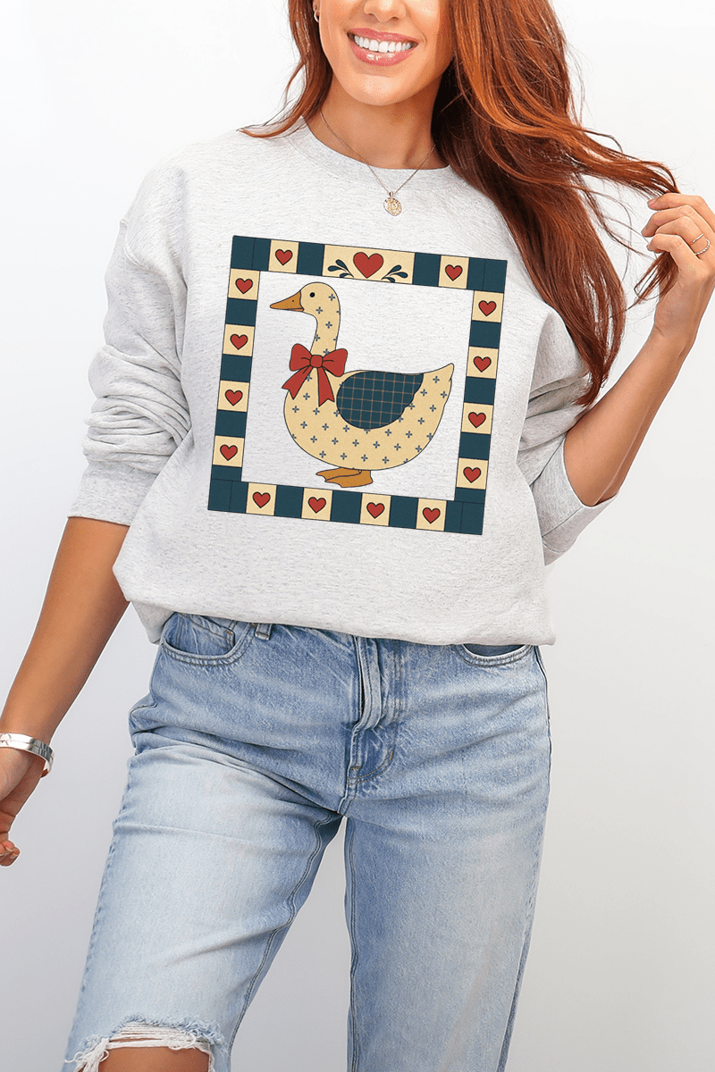 Farmhouse Folk Goose Ecosmart Crewneck Sweatshirt - Wholesale Accessory Market