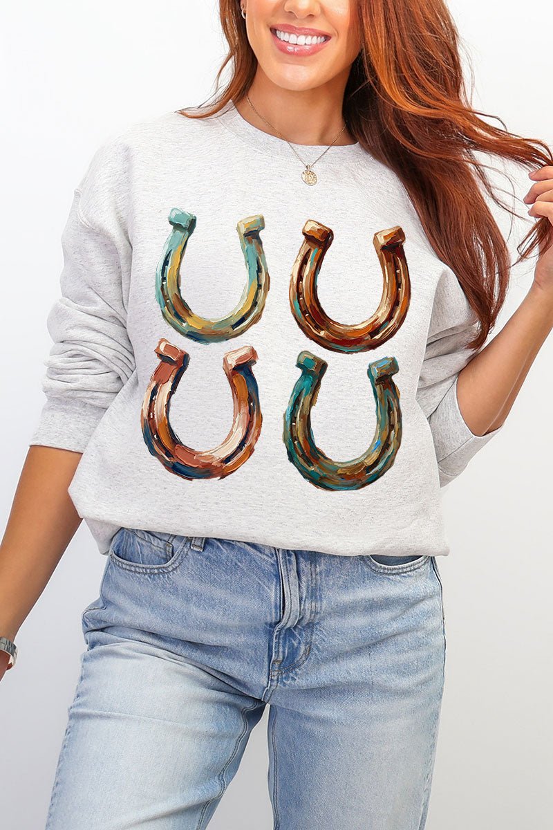 The Painted Horseshoes Ecosmart Crewneck Sweatshirt - Wholesale Accessory Market