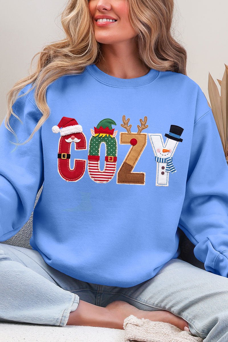 Christmas Characters Cozy Ecosmart Crewneck Sweatshirt - Wholesale Accessory Market