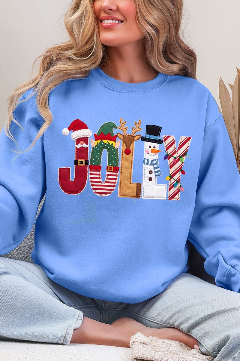 Christmas Characters Jolly Ecosmart Crewneck Sweatshirt - Wholesale Accessory Market