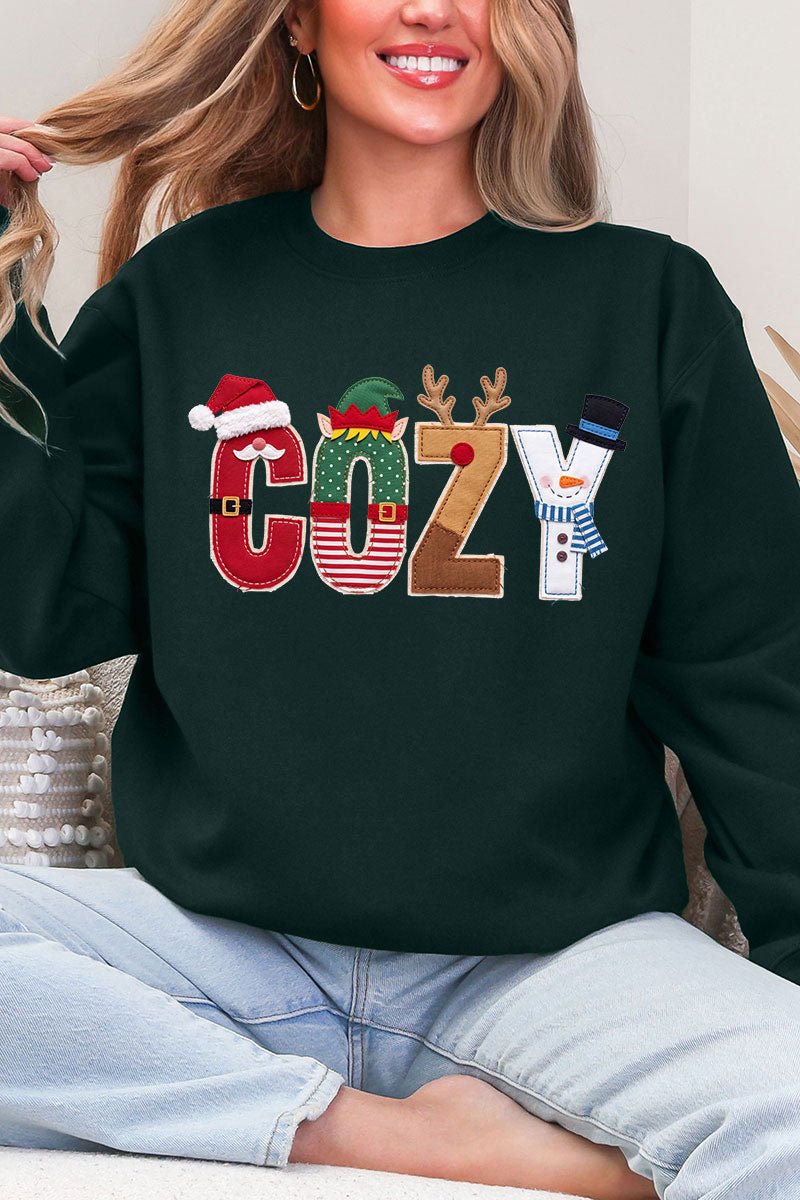 Christmas Characters Cozy Ecosmart Crewneck Sweatshirt - Wholesale Accessory Market