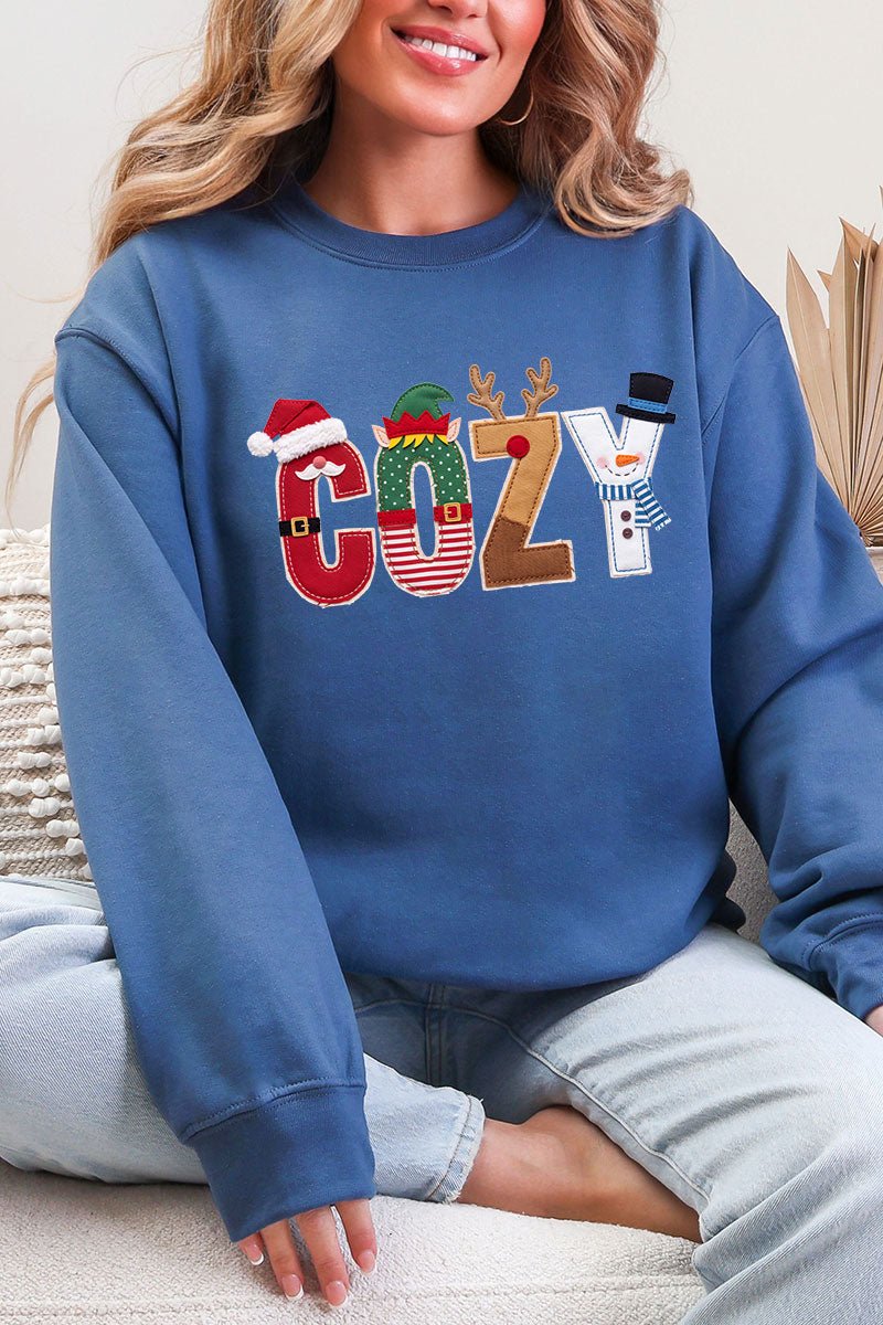 Christmas Characters Cozy Ecosmart Crewneck Sweatshirt - Wholesale Accessory Market