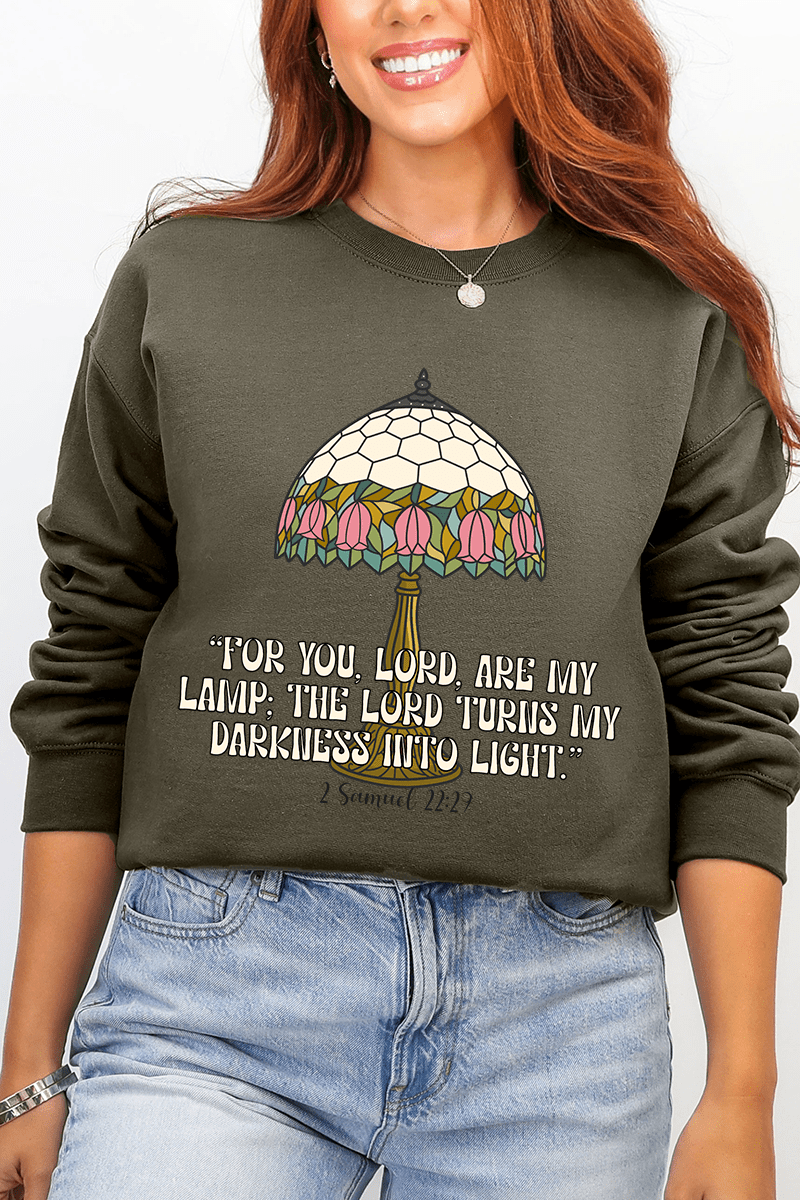For You, Lord, Are My Lamp Ecosmart Crewneck Sweatshirt - Wholesale Accessory Market