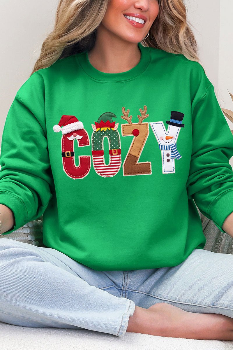 Christmas Characters Cozy Ecosmart Crewneck Sweatshirt - Wholesale Accessory Market