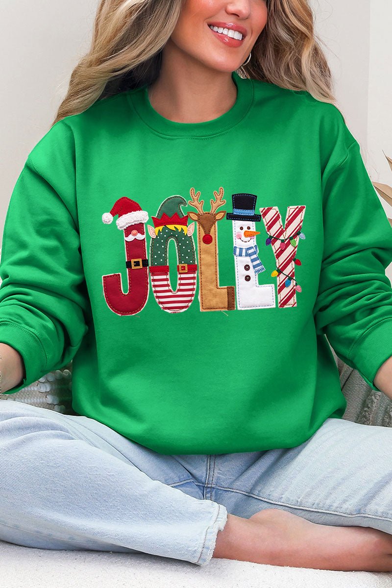 Christmas Characters Jolly Ecosmart Crewneck Sweatshirt - Wholesale Accessory Market