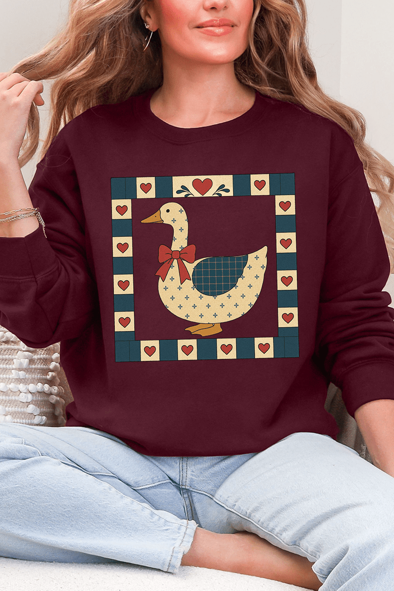 Farmhouse Folk Goose Ecosmart Crewneck Sweatshirt - Wholesale Accessory Market
