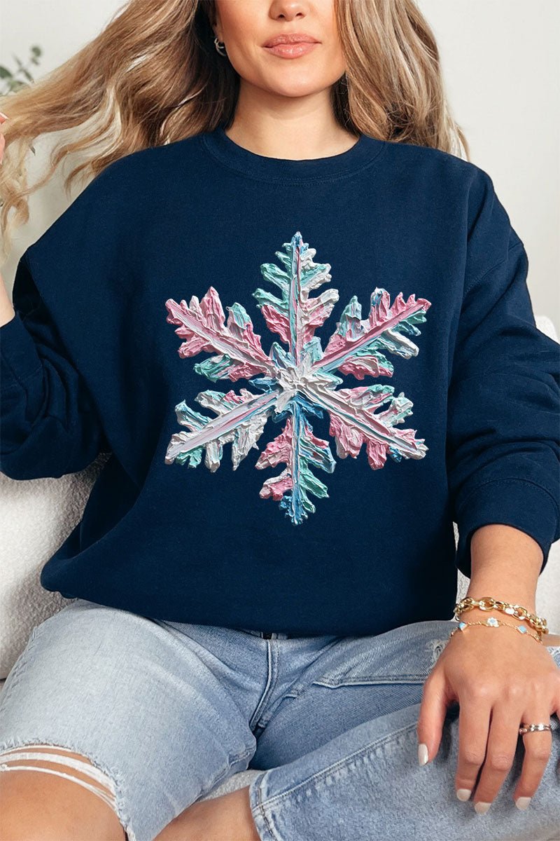 The Painted Snowflake Ecosmart Crewneck Sweatshirt - Wholesale Accessory Market