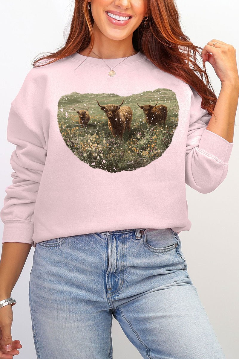 Highland Herd Ecosmart Crewneck Sweatshirt - Wholesale Accessory Market