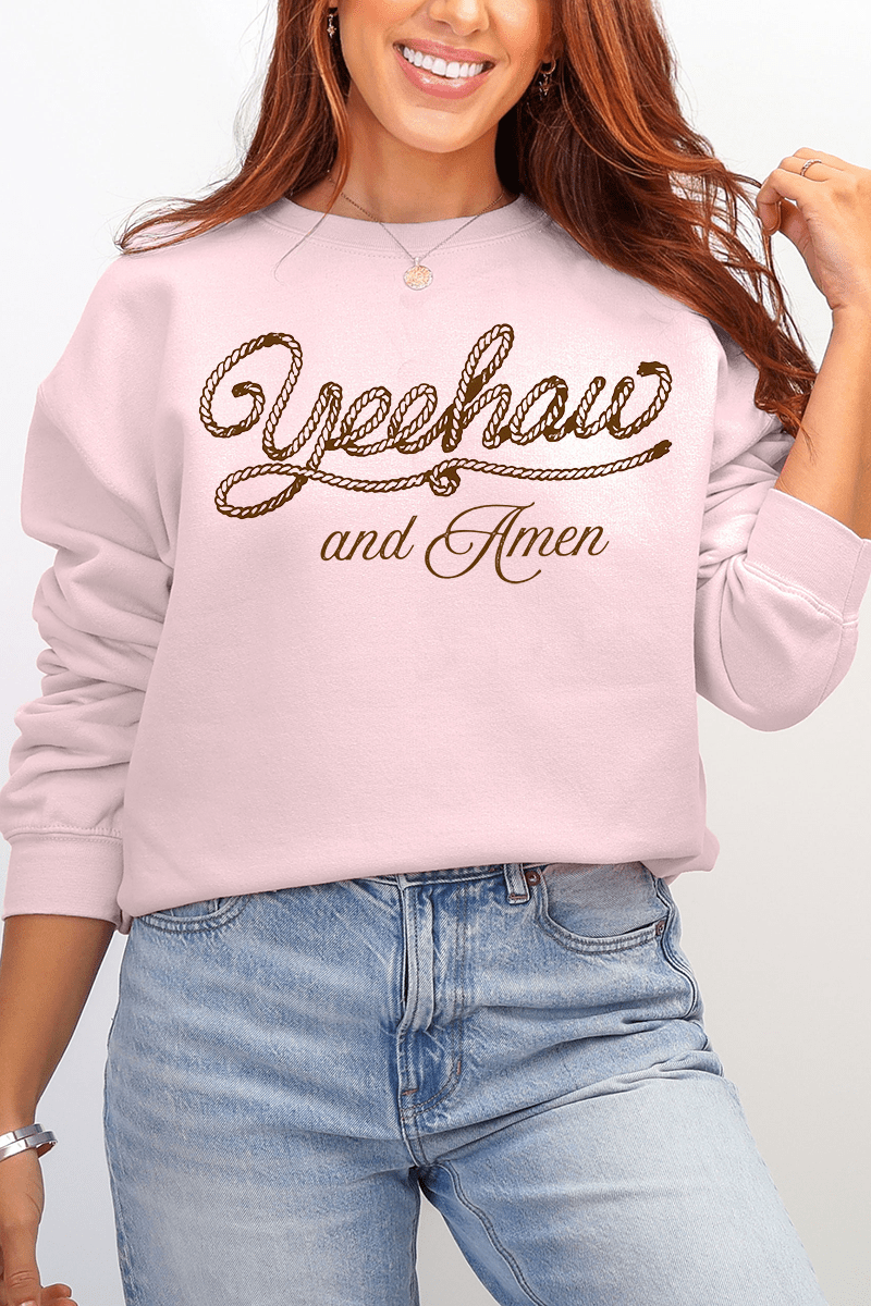 Yeehaw & Amen Ecosmart Crewneck Sweatshirt - Wholesale Accessory Market