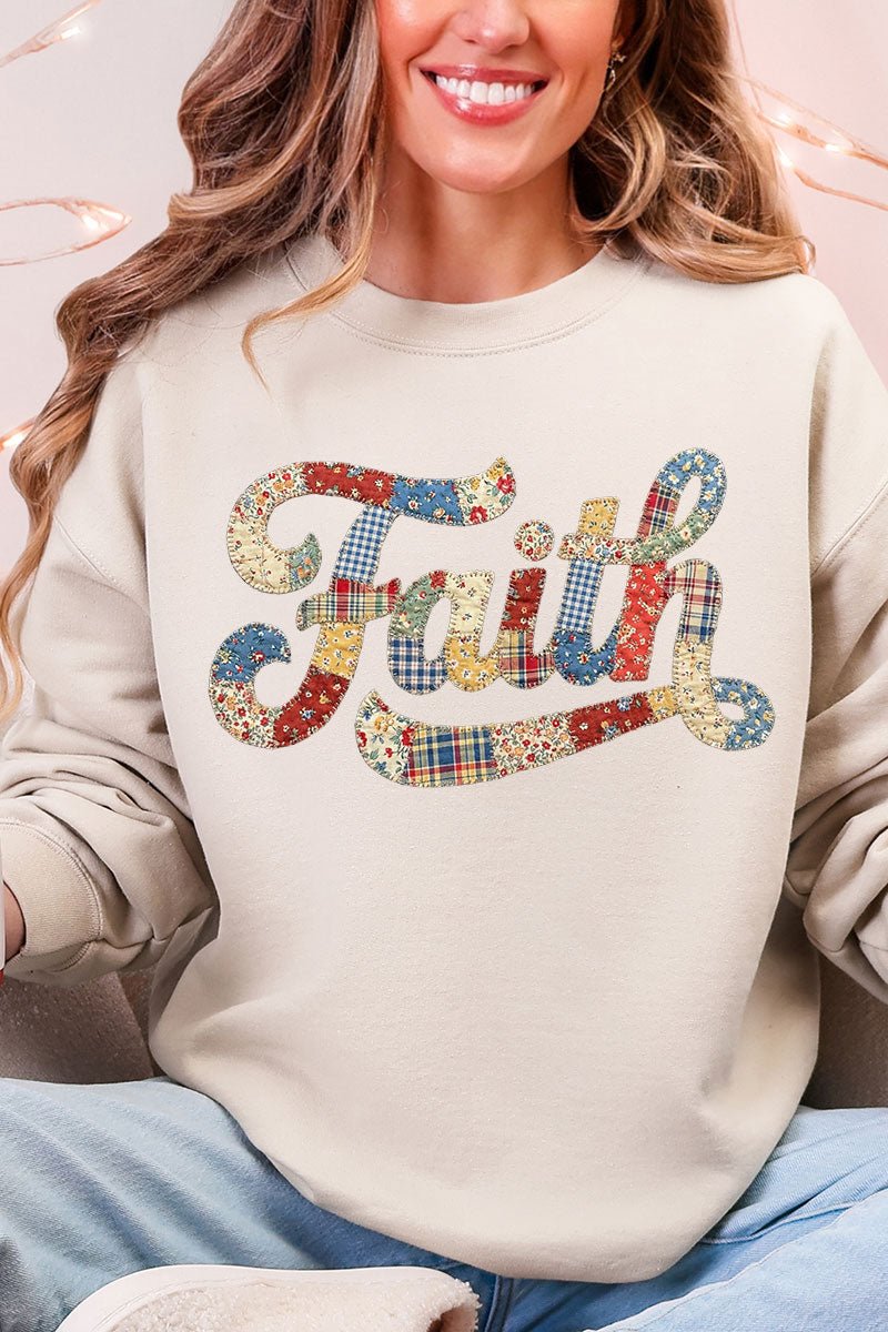 Faith Sewn Sweet Ecosmart Crewneck Sweatshirt - Wholesale Accessory Market