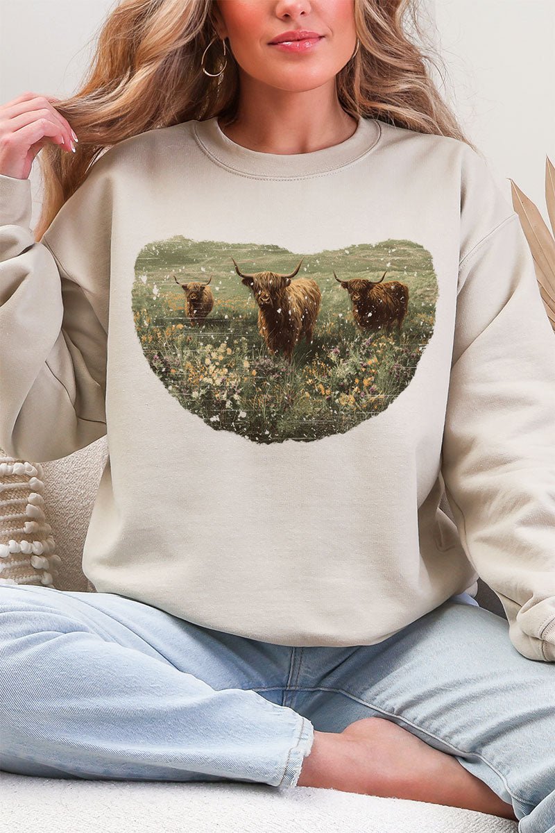 Highland Herd Ecosmart Crewneck Sweatshirt - Wholesale Accessory Market