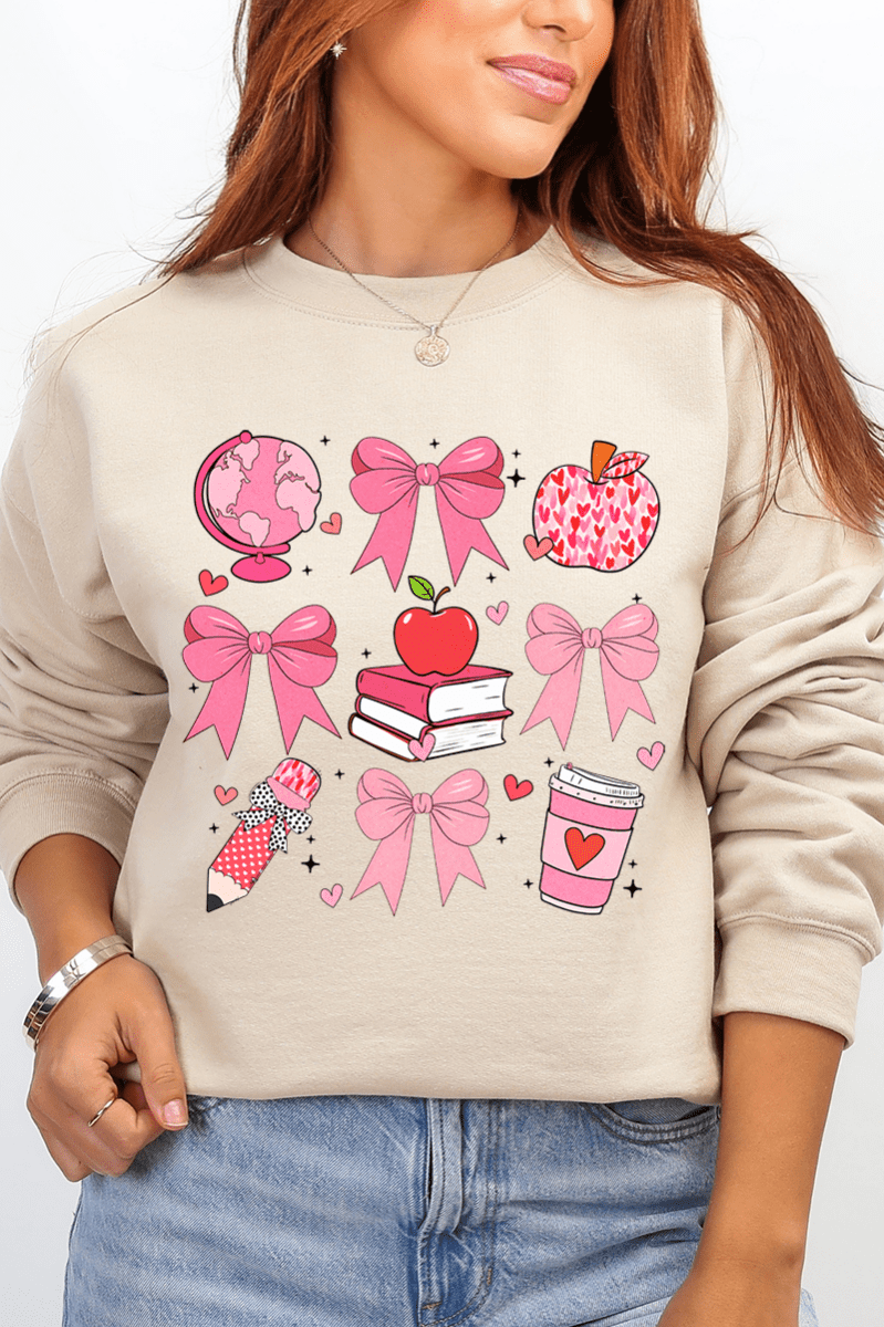 Teacher Love Ecosmart Crewneck Sweatshirt - Wholesale Accessory Market