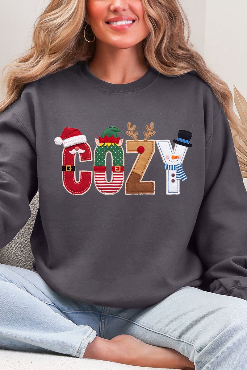 Christmas Characters Cozy Ecosmart Crewneck Sweatshirt - Wholesale Accessory Market