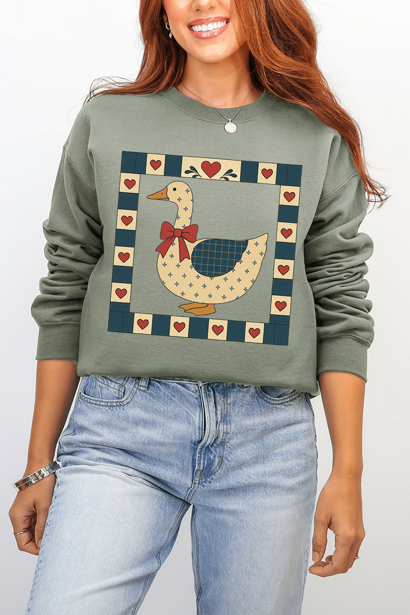 Farmhouse Folk Goose Ecosmart Crewneck Sweatshirt - Wholesale Accessory Market