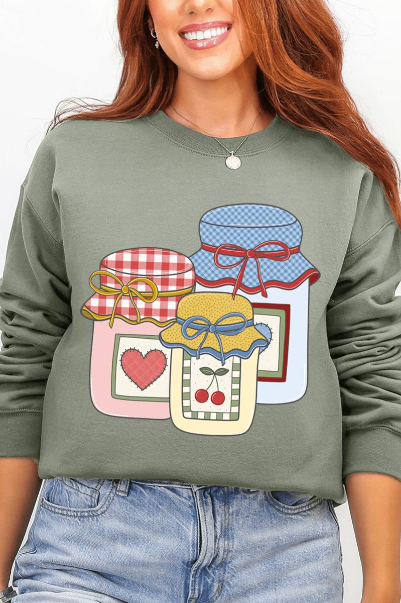 Side Bows Sweet Country Preserves Ecosmart Crewneck Sweatshirt - Wholesale Accessory Market