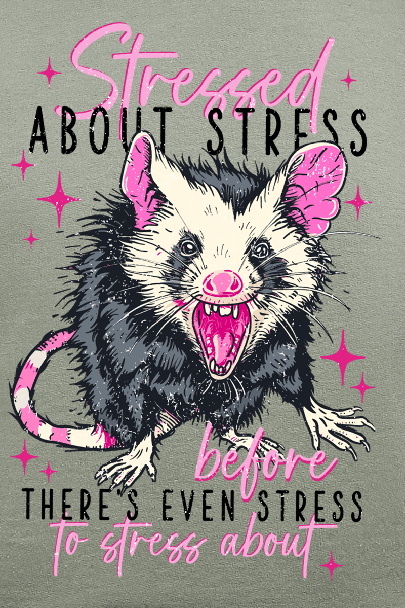 Stressed About Stress Ecosmart Crewneck Sweatshirt - Wholesale Accessory Market