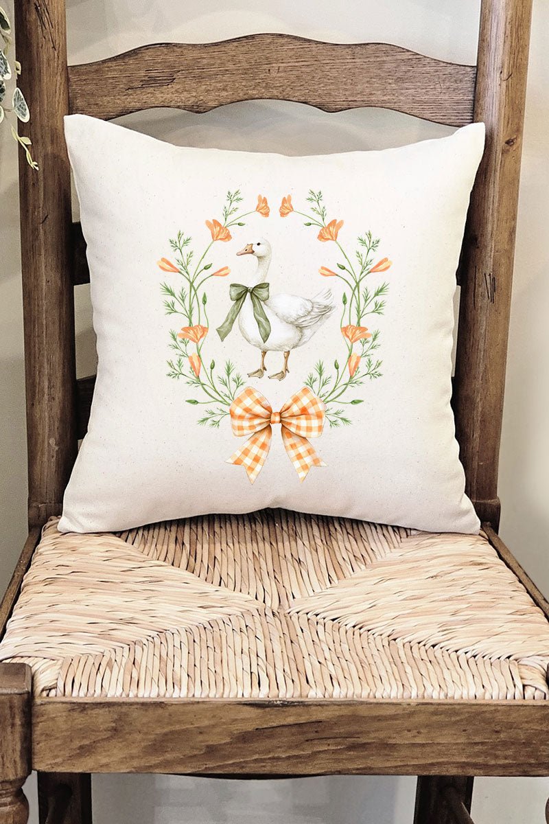 Peach Petals Goose Decorative Pillow Cover - Wholesale Accessory Market