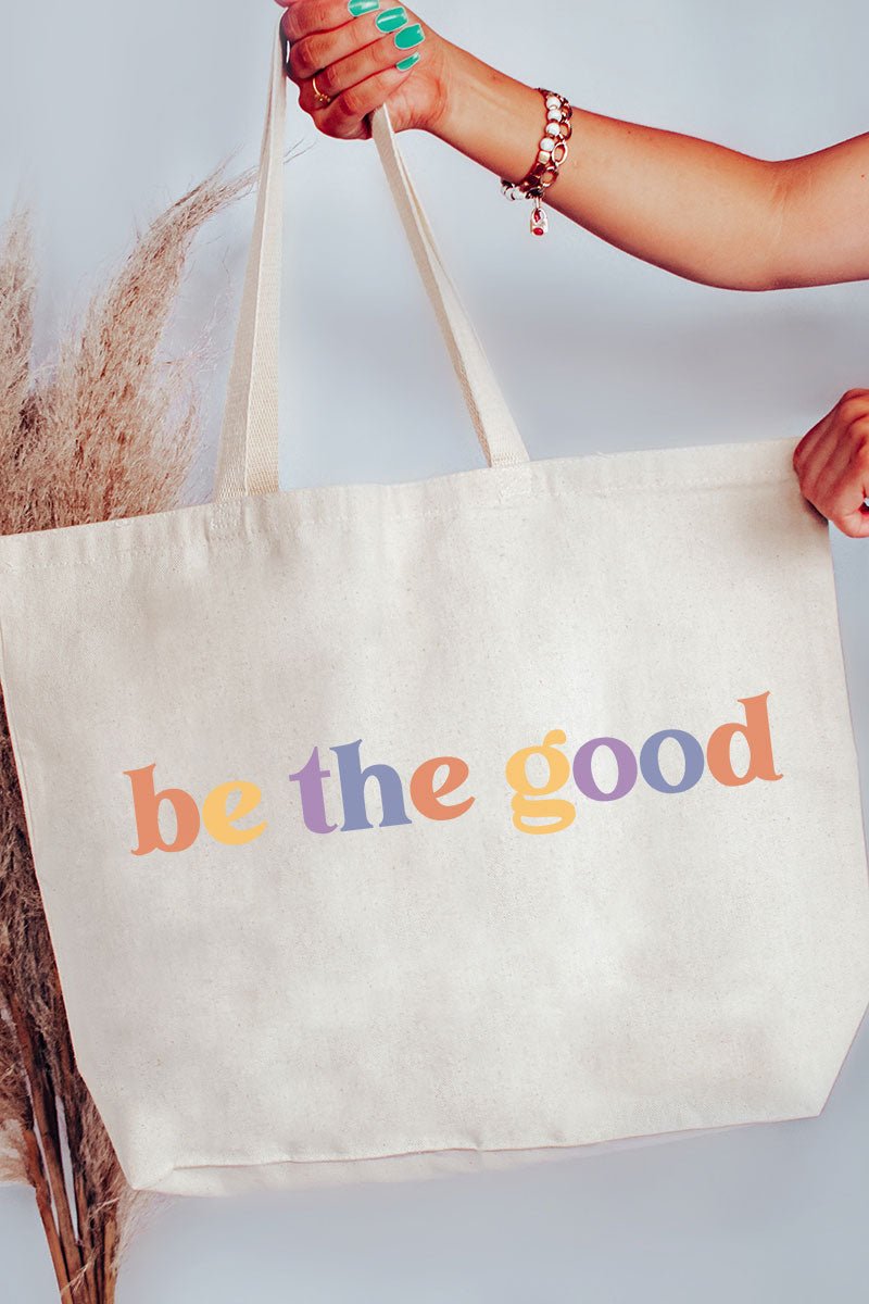 Be The Good Canvas Jumbo Tote - Wholesale Accessory Market