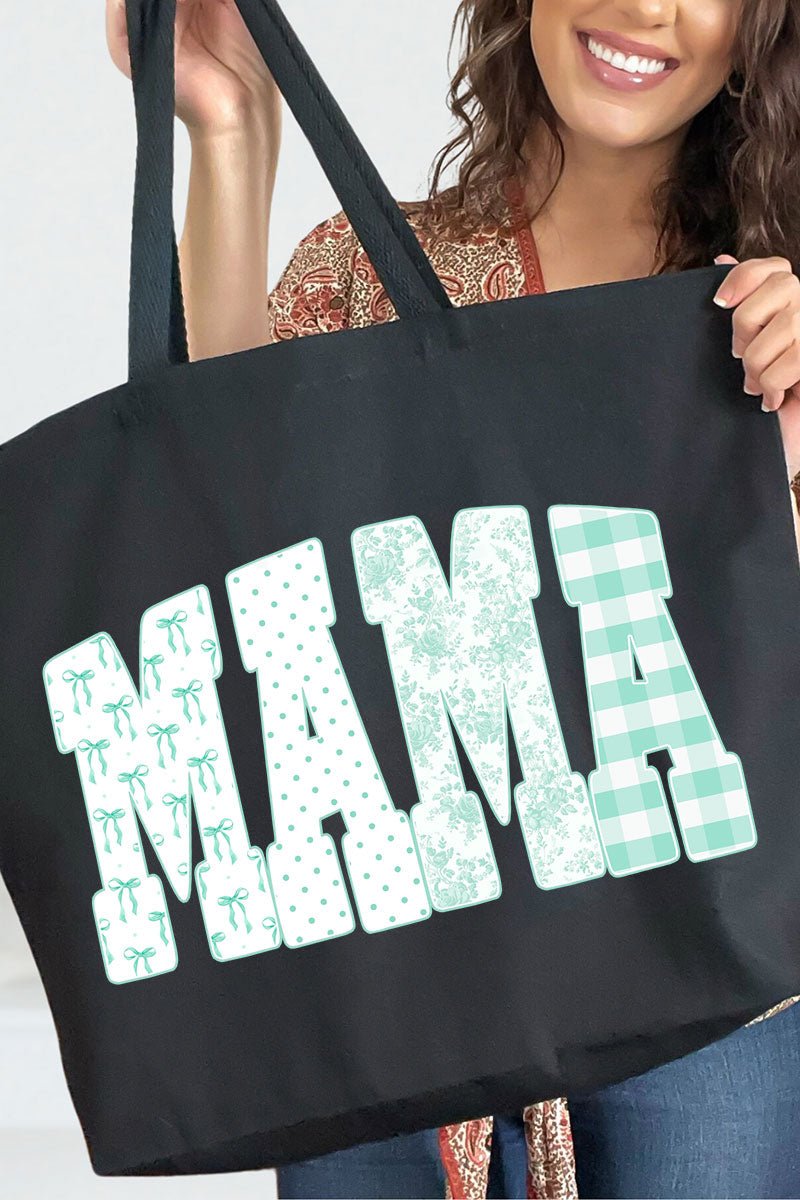 Bow And Green Mama Canvas Jumbo Tote - Wholesale Accessory Market