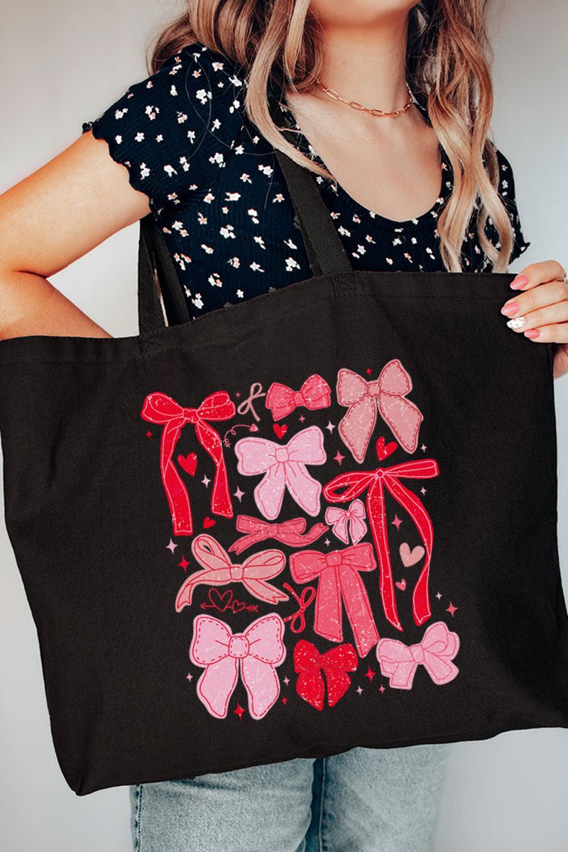 Bow Bliss Canvas Jumbo Tote - Wholesale Accessory Market