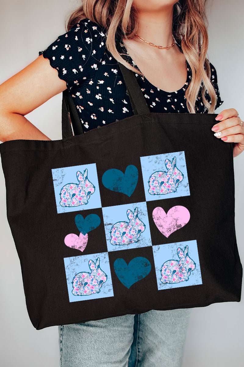 Bunny Love Canvas Jumbo Tote - Wholesale Accessory Market
