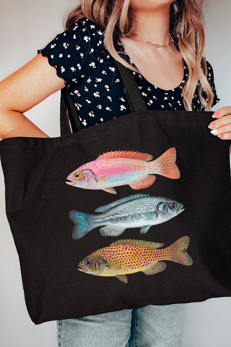 Catch Of The Day Canvas Jumbo Tote - Wholesale Accessory Market