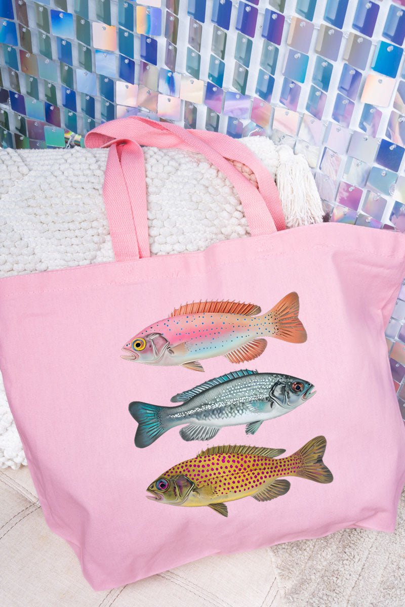 Catch Of The Day Canvas Jumbo Tote - Wholesale Accessory Market