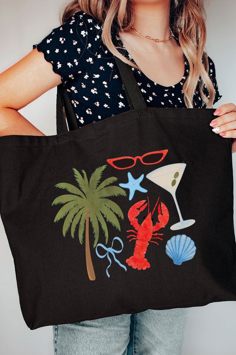 Chic Summer Canvas Jumbo Tote - Wholesale Accessory Market