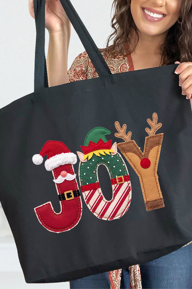 Christmas Characters Joy Canvas Jumbo Tote - Wholesale Accessory Market