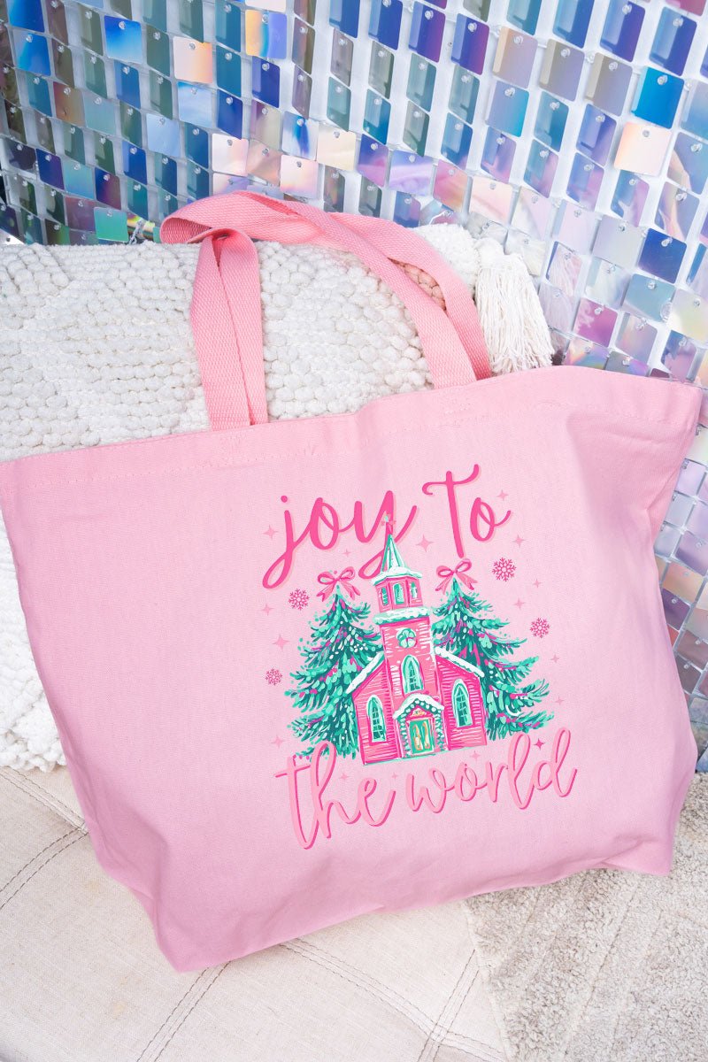 Church Joy To The World Canvas Jumbo Tote - Wholesale Accessory Market