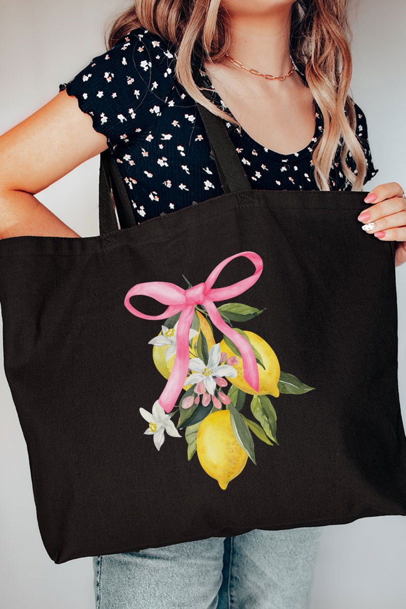 Coquette Lemon Blossom Canvas Jumbo Tote - Wholesale Accessory Market