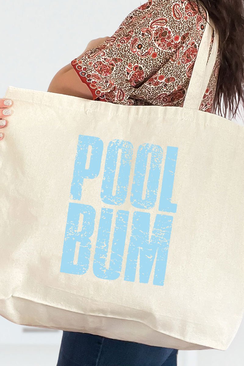 Distressed Pool Bum Canvas Jumbo Tote - Wholesale Accessory Market