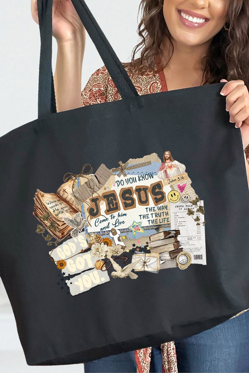 Do You Know Jesus Canvas Jumbo Tote - Wholesale Accessory Market