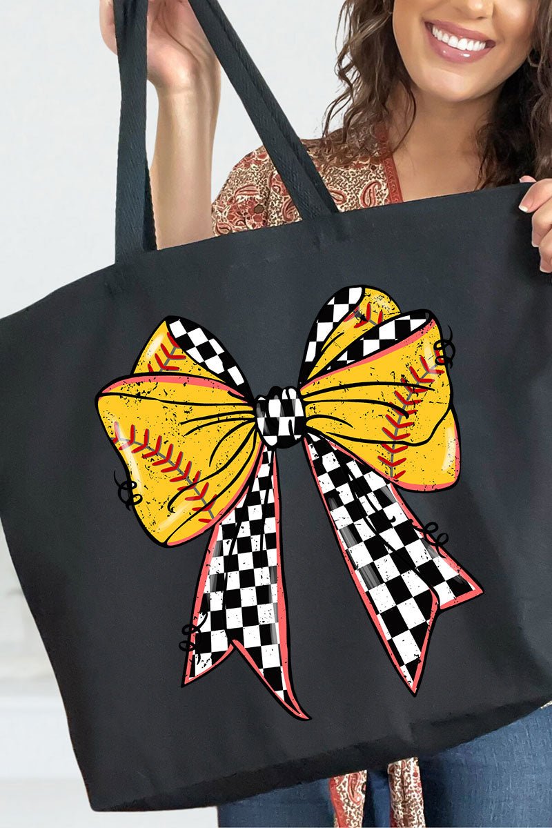 Fastpitch Check Canvas Jumbo Tote - Wholesale Accessory Market