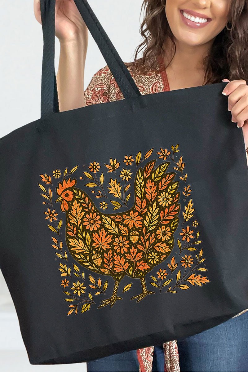 Feather & Flair Canvas Jumbo Tote - Wholesale Accessory Market