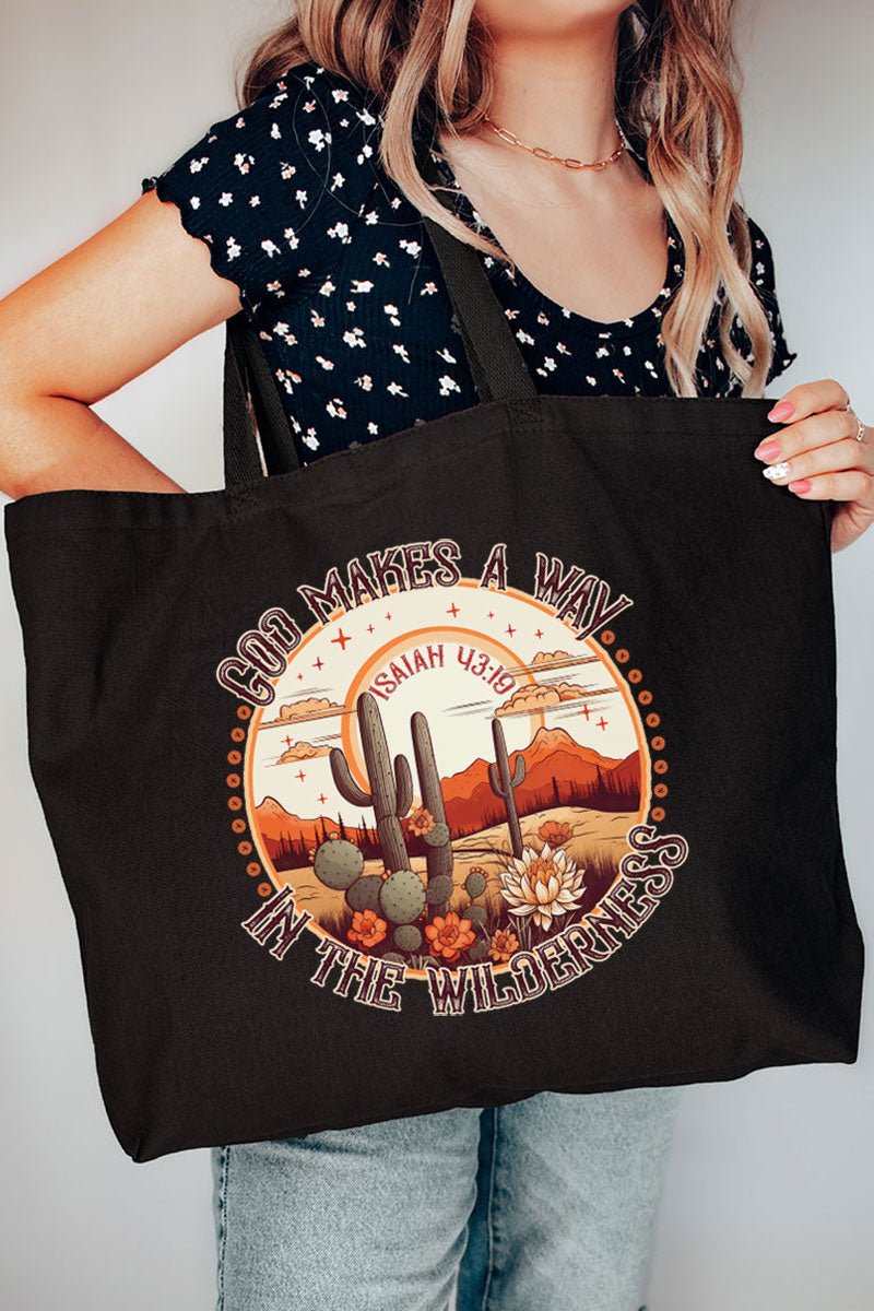 God Makes A Way Canvas Jumbo Tote - Wholesale Accessory Market