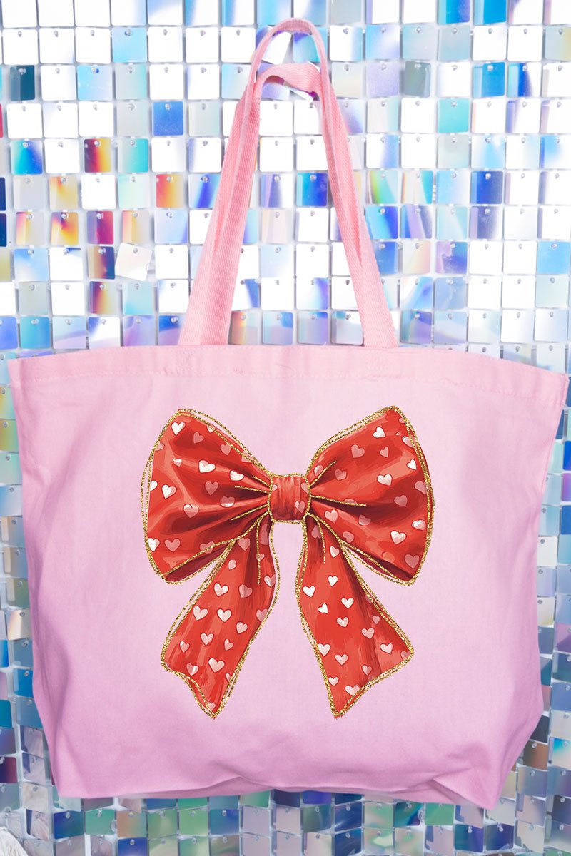 Heartfelt Coquette Canvas Jumbo Tote - Wholesale Accessory Market