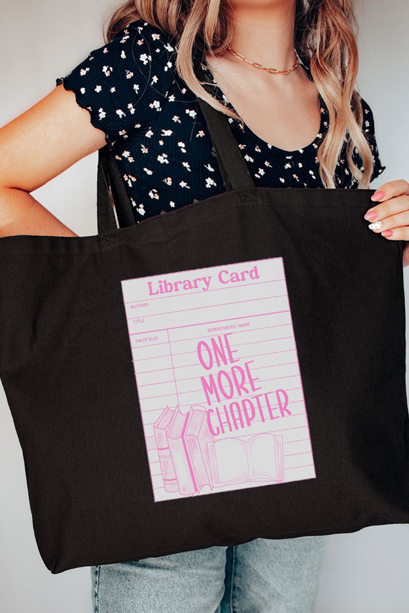 Library Card Canvas Jumbo Tote - Wholesale Accessory Market