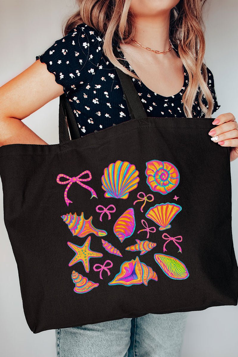 Neon By The Sea Canvas Jumbo Tote - Wholesale Accessory Market